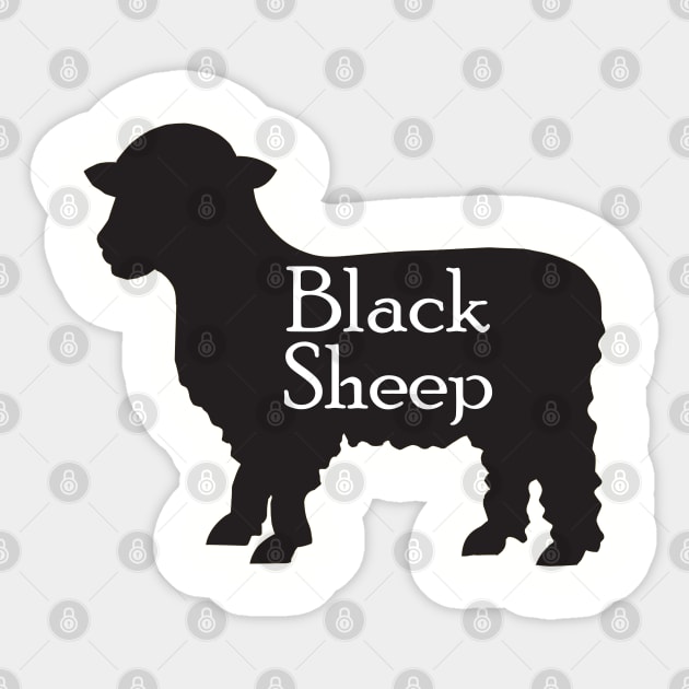 MUTCD W11-17 Black Sheep Crossing Sign Sticker by HipsterSketch